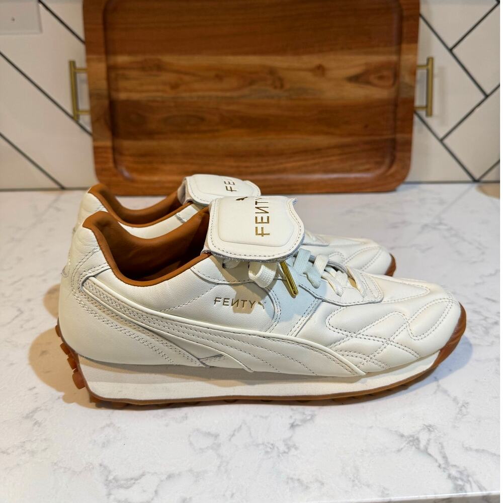 PUMA x Fenty Avanti Sneakers, Cream White Quilted Leather size 9.5 neutral